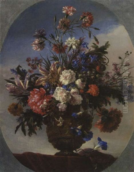 Blumenstilleben Oil Painting by Jean-Baptiste Belin de Fontenay the Elder