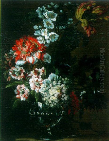 Pivoines Dans Un Vase Oil Painting by Jean-Baptiste Belin de Fontenay the Elder