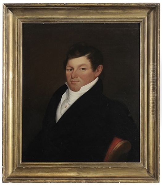 Portrait Of Absalom Bunker (1794-1835) Oil Painting by Zedekiah Belknap