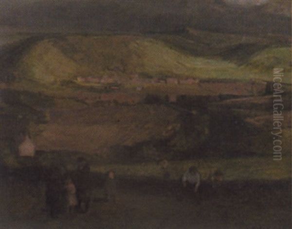 Sunlit Valley Oil Painting by Graham Bell