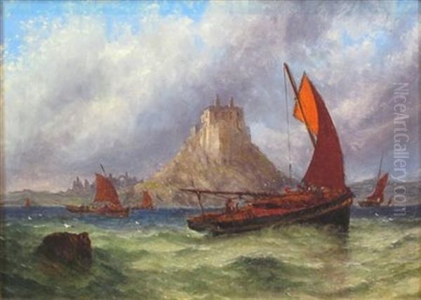 Holy Island Castle, Northumberland Oil Painting by Stuart Henry Bell