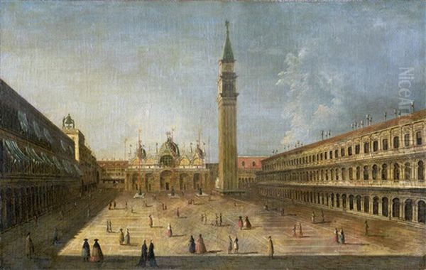 Blick Uber Die Piazza San Marco Oil Painting by Gabriel Bella