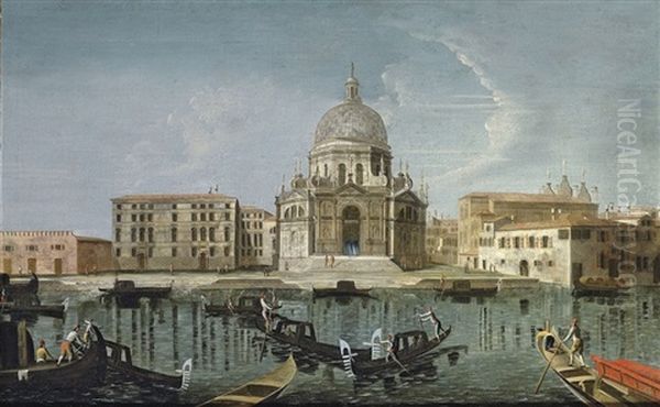 The Grand Canal With Santa Maria Della Salute, Venice Oil Painting by Gabriel Bella