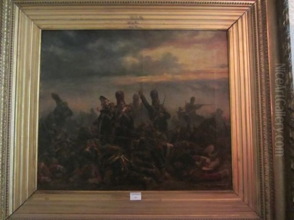 Le Carre De La Garde A Waterloo Oil Painting by Hippolyte Bellange