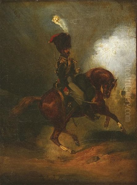 Grenadier A Cheval Oil Painting by Hippolyte Bellange