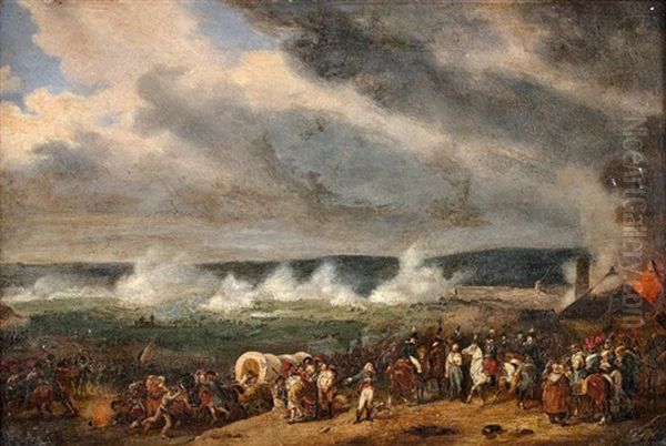 Bataille De Valmy Oil Painting by Hippolyte Bellange