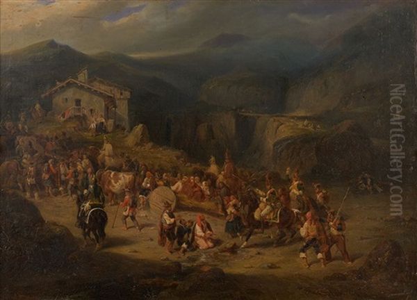 Episode De La Campagne D'espagne Oil Painting by Hippolyte Bellange