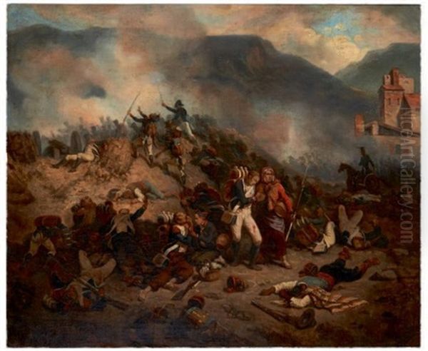 Scene De La Guerre D'espagne Oil Painting by Hippolyte Bellange