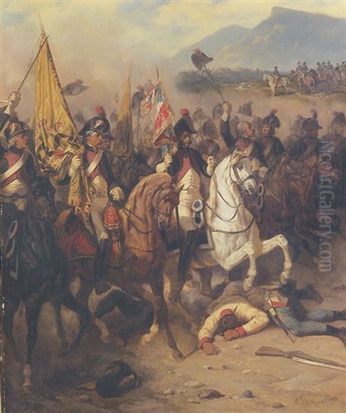 Les Vainqueurs, Episode De Marengo Oil Painting by Hippolyte Bellange