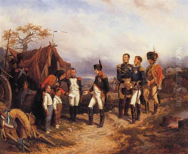 Napoleon Et Le Petit Messager Oil Painting by Hippolyte Bellange