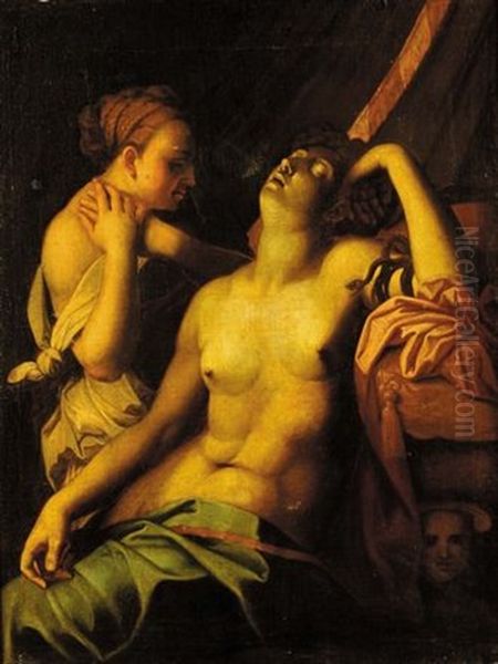 Cleopatra E Un'ancella Oil Painting by Jacques Bellange