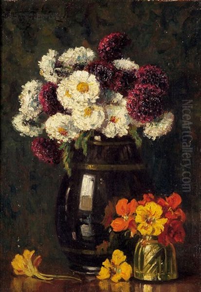 Fleurs Dans Un Vase Oil Painting by Paul Bellanger-Adhemar