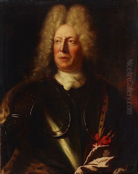 Portrait Of An Officier, Wearing The Ordre De Saint Louis Oil Painting by Alexis-Simon Belle