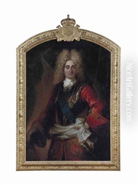 Portrait De Louis-alexandre De Bourbon Oil Painting by Alexis-Simon Belle