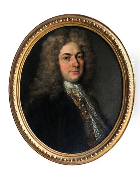 Portrait D'homme En Habit Brode Oil Painting by Alexis-Simon Belle