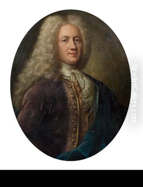 Portrait Presume De Jean-frederic Phelypeaux De Maurepas Oil Painting by Alexis-Simon Belle