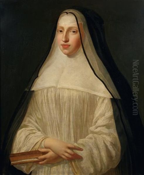 Portrait D'une Carmelite Oil Painting by Alexis-Simon Belle