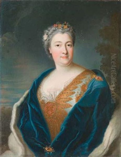 Portrait De La Comtesse Segond De Legle Oil Painting by Alexis-Simon Belle