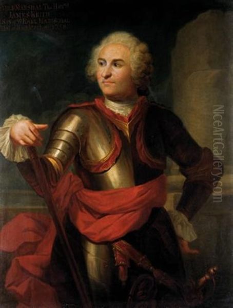 Portrait Of Field Marshal, The Hon. James Keith Oil Painting by Alexis-Simon Belle