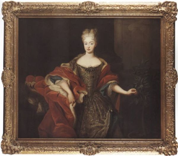 Portrait D'une Princesse D'orange Oil Painting by Alexis-Simon Belle