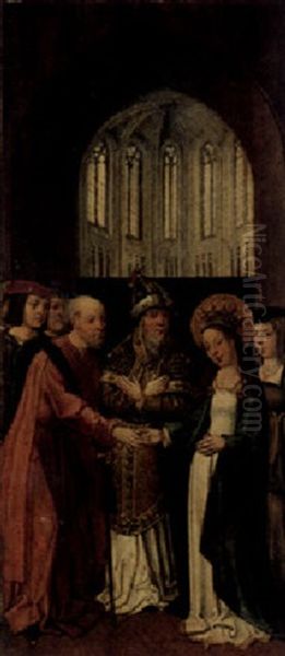 The Betrothal Of The Virgin Oil Painting by Jean Bellegambe