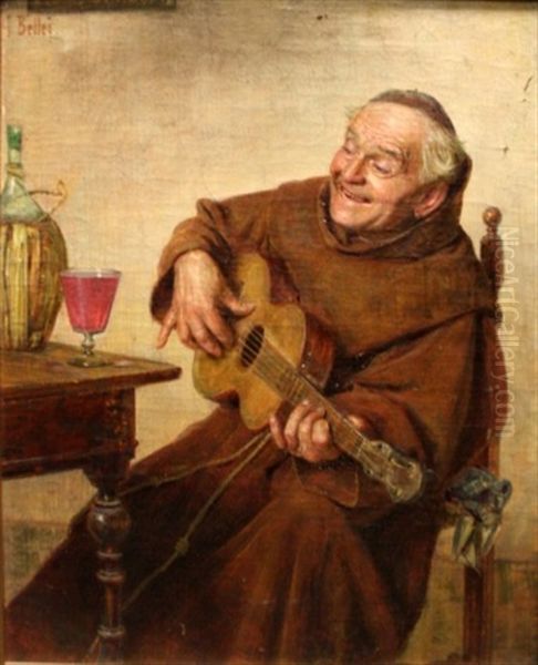 Singing Monk Oil Painting by Gaetano Bellei