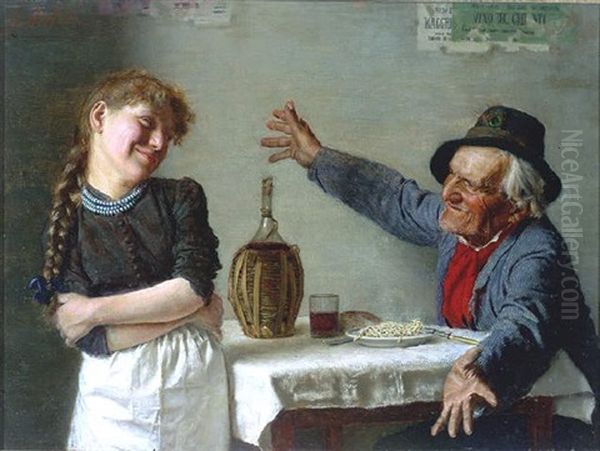 Grandpa Oil Painting by Gaetano Bellei