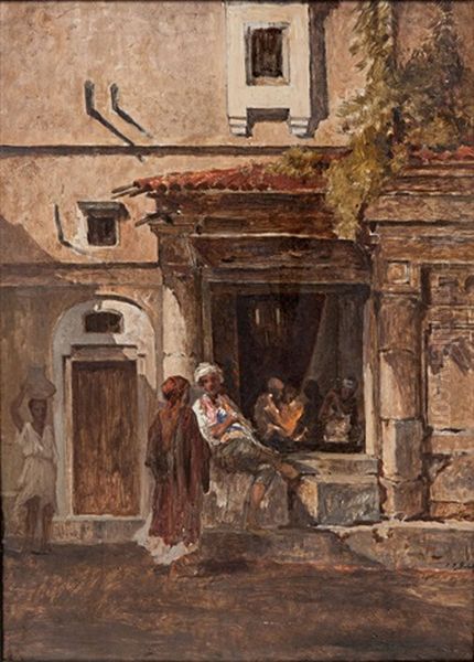 Summer Noon, Cairo Oil Painting by Jean Joseph Francois Bellel