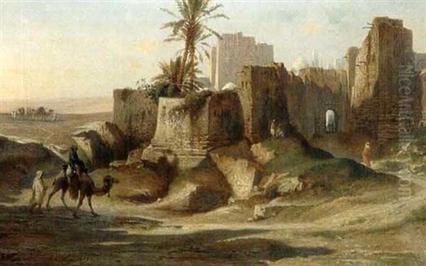 Vue Du Caire Oil Painting by Jean Joseph Francois Bellel