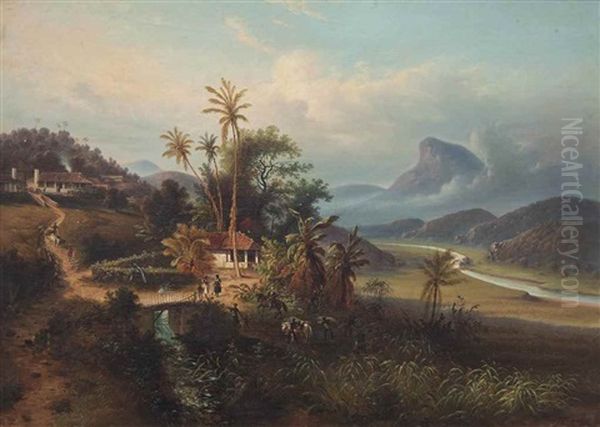 Hacienda De San Esteban De Puerto Cabello, Venezuela Oil Painting by Ferdinand Bellermann