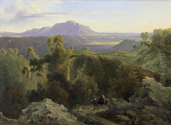 Landschaft Bei Narni Oil Painting by Ferdinand Bellermann