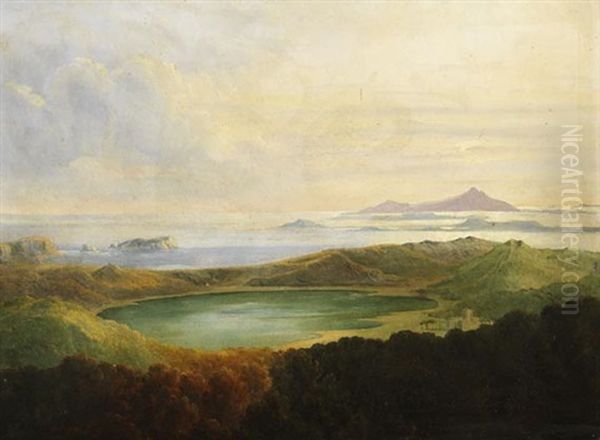 Capo Miseno Mit Blick Auf Ischia Und Procida Oil Painting by Ferdinand Bellermann