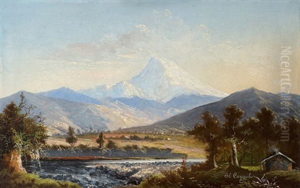 El Cayambe Oil Painting by Ferdinand Bellermann