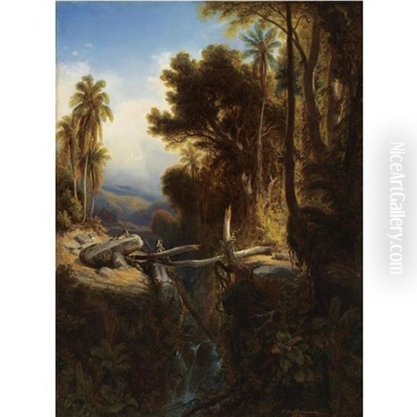 Paisaje De Venezuela Oil Painting by Ferdinand Bellermann