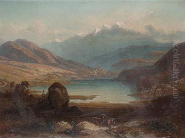 Laguna De Urao, Venezuela Oil Painting by Ferdinand Bellermann