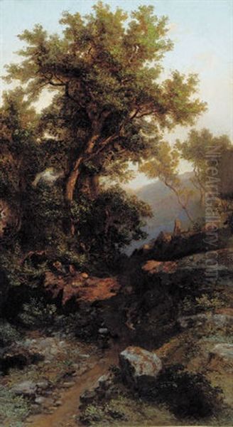 A Gully, Venezuela Oil Painting by Ferdinand Bellermann