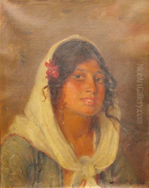 Gypsy Woman Oil Painting by Pierre Bellet