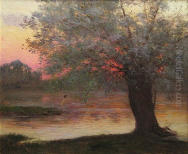 At The River Oil Painting by Pierre Bellet