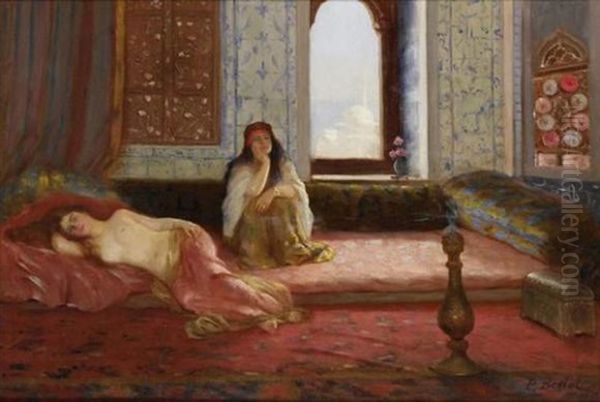 Femmes Au Harem Oil Painting by Pierre Bellet