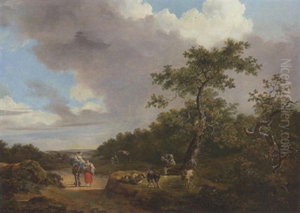 Sommerlandschaft Oil Painting by Jan Van Bellingen