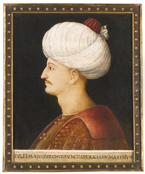 A Portrait Of Suleyman The Magnificent Oil Painting by Gentile Bellini