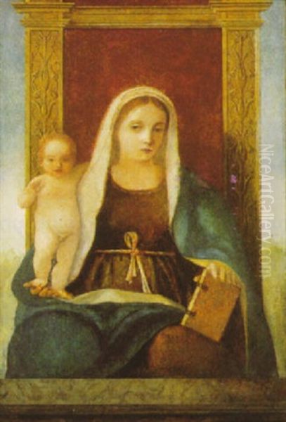 Madonna Og Barnet Oil Painting by Gentile Bellini