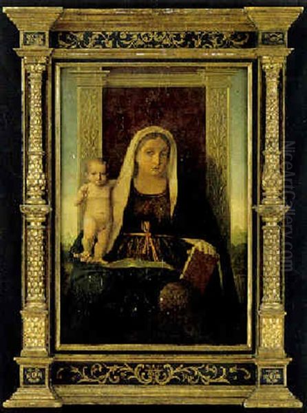 Madonna Og Barnet Oil Painting by Gentile Bellini