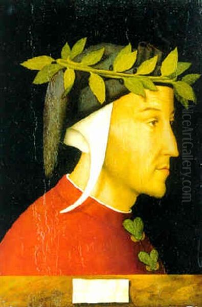 Portrait Of Dante Alighieri (1265-1321) Oil Painting by Gentile Bellini