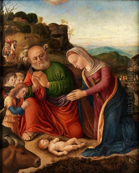 Anbetung Des Kindes Oil Painting by Giovanni Bellini