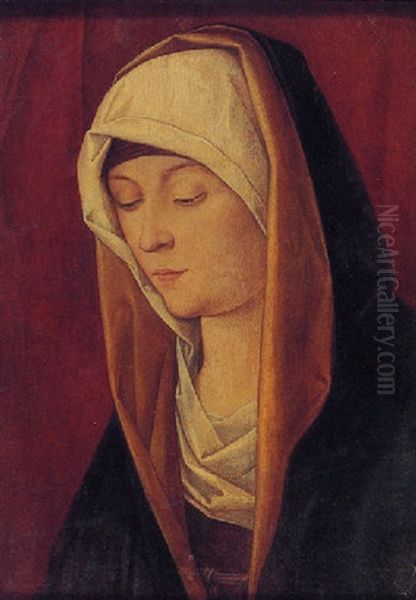 Head Of A Woman Oil Painting by Giovanni Bellini