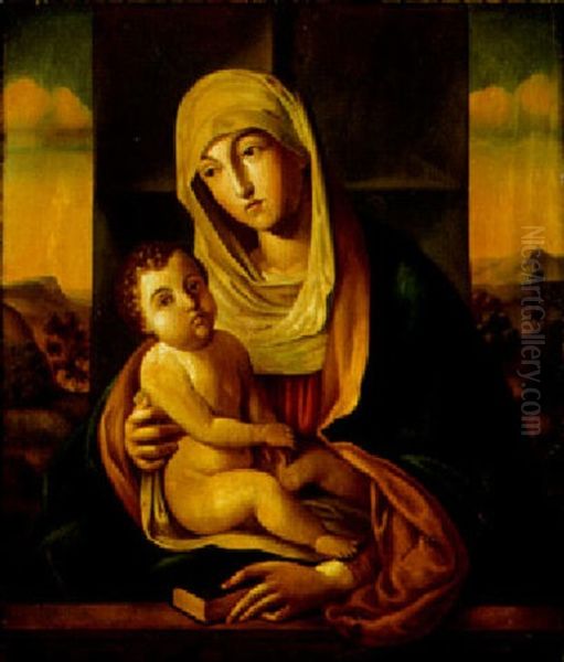 Madonna Con Bambino Oil Painting by Giovanni Bellini