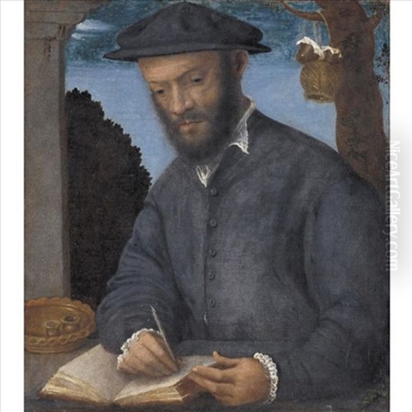 Portrait Of A Scribe Oil Painting by Vittore di Matteo Belliniano