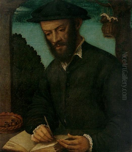 Portrait Of A Scribe Oil Painting by Vittore di Matteo Belliniano