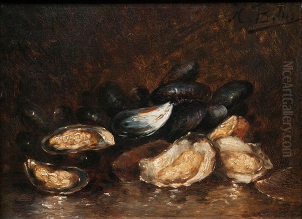 Stilleben Mit Austern Und Miesmuscheln Oil Painting by Hubert Bellis